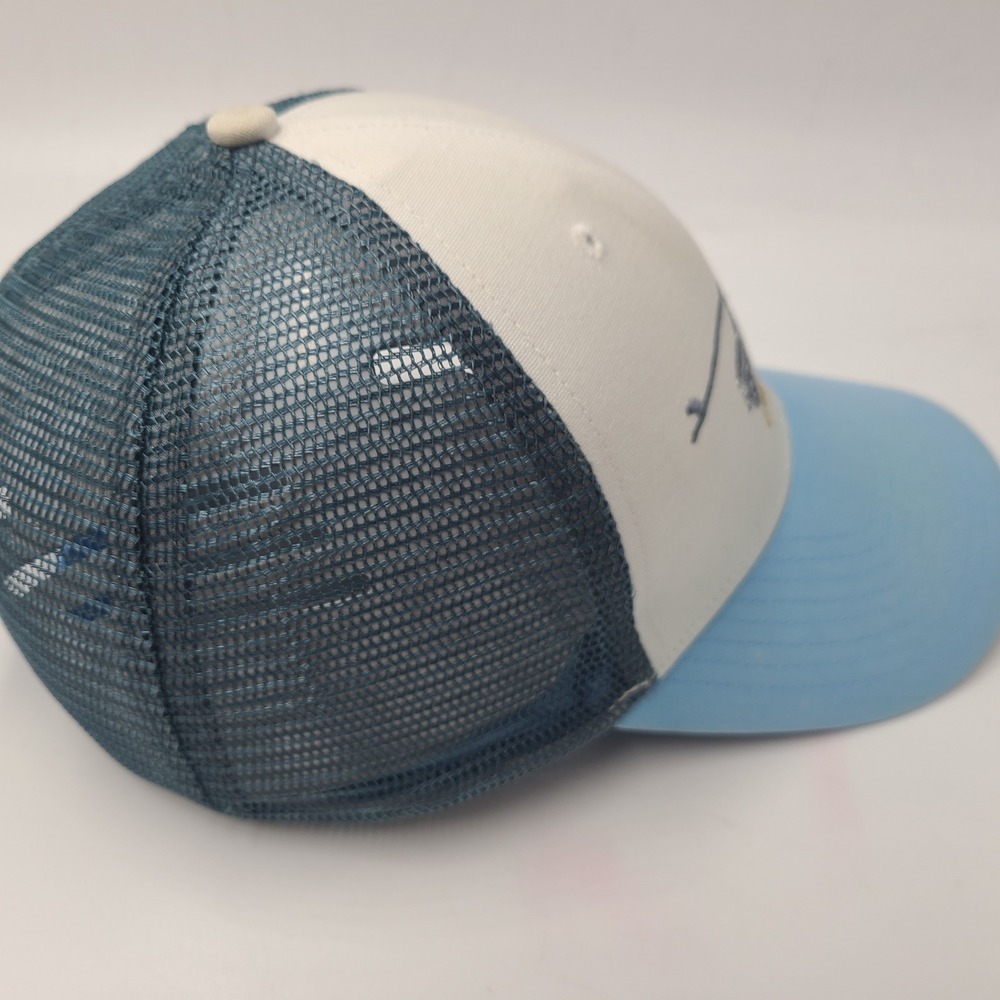 Patagonia Hat Snapback Trucker Mesh Blue White Live Simply Surf Car Logo Men - Picture 9 of 14